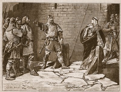 Surrender of Bamborough Castle, illustration from 